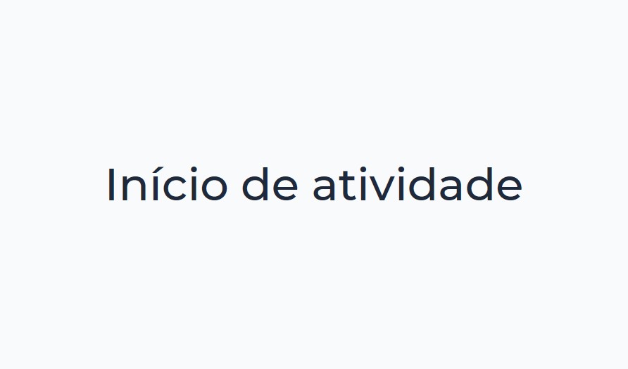 Início de Atividade